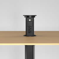 Prise motorisée escamotable US avec USB Type A et Type C pour îlot de cuisine