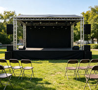 Structure de toit en alliage d'aluminium modulaire, capacité de charge de 500 kg, installation rapide, certifiée TUV, éclairage de scène extérieur, événementiel