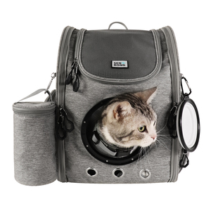 Large Foldable Pet <b>Backpack</b> Side Entry, Breathable Travel Carrier, Anti-Stress Tote Also Works as Cozy Pet Bed - Product Image 1