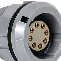 Connecteur circulaire Push-Pull série P BEXKOM, 10 broches, prise droite, laiton plaqué or, boîtier PC, qualité médicale, faible coût