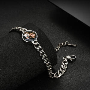 Pulsera de Acero Inoxidable con Foto Personalizada Uionen, Pulsera Termosensible Activada por Temperatura - Product Image 2