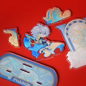 <span class=keywords><strong>Figura</strong></span> Coleccionable de Anime de Personaje OEM/ODM de Acrílico Honkai Star Rail Phainon Chibi con Soporte, Regalo de Halloween, <span class=keywords><strong>Figura</strong></span> de Anime de Cabello Azul para Coleccionistas de Juegos - Product Image 5