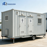 Toilettes portables modulaires à assemblage rapide pour parcs extérieurs et installations sanitaires publiques