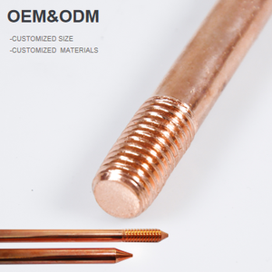 Asta di <span class=keywords><strong>Terra</strong></span> in Acciaio al Carbonio Q235 Rivestita in Rame 14,2mm per Sistema di Messa a <span class=keywords><strong>Terra</strong></span> e Protezione dai Fulmini - Product Image 1