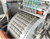 Machine automatique de fabrication de dosettes de lessive et de sachets pour lave-vaisselle en plastique, à deux et trois cavités, avec emballage et remplissage, aux dernières couleurs 2025
