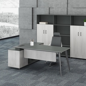Bureau de direction moderne et élégant en forme de L, combinaison simple pour cadre supérieur - Product Image 3