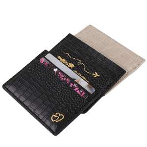 Porte-cartes de visite fin en cuir PU, petit portefeuille élégant pour homme, gravable au laser, épaisseur 35 mm, 10,5 x 8 cm - Product Image 2