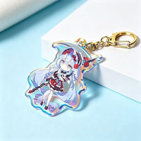 Llavero de Acrílico Translúcido con Diseño de Anime Personalizado de Alta Calidad, Impresión UV, Epoxy, Arcoíris