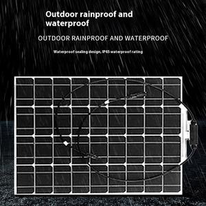 200W 18V N-Type monocristallin Double verre panneau <span class=keywords><strong>solaire</strong></span> 23% efficacité léger PET laminé pour éclairage extérieur voiture - Product Image 4