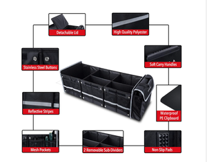 Caja de almacenamiento de coche impermeable plegable portátil personalizada de fábrica <span class=keywords><strong>2025</strong></span>, organizador de maletero de coche resistente - Product Image 5