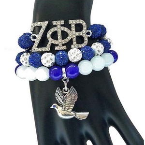 Rouge Delta Sigma Sgrho Alpha Kapp Alpha OES Rose Vert Sororité Fraternité Bracelet Ensemble Bijoux ZETA PHI BETA DOVE <span class=keywords><strong>1920</strong></span> Bracelet - Product Image 1