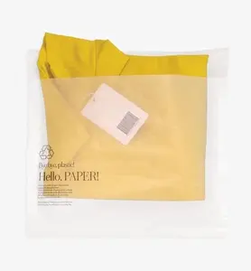 Биоразлагаемый на заказ самоклеящийся герметичный прозрачный восковой бумажный пакет для одежды