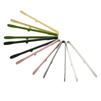 Pince à steak en silicone de qualité alimentaire résistante aux hautes températures et anti-brûlure, pince à barbecue et à pain personnalisable pour légumes, trace de traceurs ajoutée