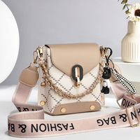 Sac bandoulière tendance en PU pour femme, style vintage, haute qualité, avec sangle réglable, design portable, doublure en polyester pour téléphone portable