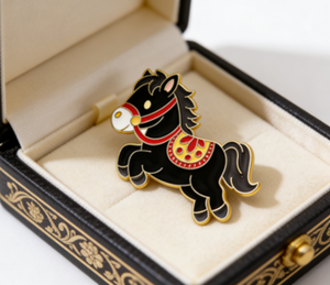 Lot <span class=keywords><strong>de</strong></span> Broches Émaillées Durables et Exquises en Forme <span class=keywords><strong>de</strong></span> Cheval avec Épingle <span class=keywords><strong>de</strong></span> Sûreté, Logo Personnalisé pour Cadeaux et Souvenirs <span class=keywords><strong>de</strong></span> <span class=keywords><strong>l</strong></span>'Année du Cheval - Product Image 2