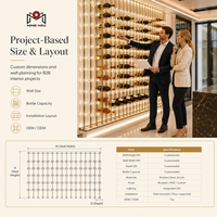 Présentoir de Bouteilles d'Usine Meuble à Vin de Luxe Organisateur de Bouteilles Vitrine à Vin Support à Vin en Acrylique