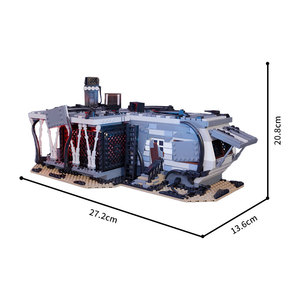 Funbuild MOC-250117 Set de Bloques de Construcción Retro Misterioso de <span class=keywords><strong>Casa</strong></span> Móvil Cubierta por Vegetación, Modelo de <span class=keywords><strong>Casa</strong></span> Deteriorada con Paneles Dañados - Product Image 3