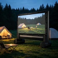 Écran publicitaire gonflable rectangulaire de 14 à 16 pieds pour l'affichage marketing extérieur destiné aux entreprises de planification d'événements et aux festivals