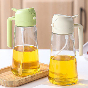 Bouteille pulvérisateur d'huile d'olive en verre 2 en 1 <span class=keywords><strong>de</strong></span> haute qualité, 600 ml, écologique, compatible lave-vaisselle, buse <span class=keywords><strong>de</strong></span> pulvérisation pour la cuisine - Product Image 2