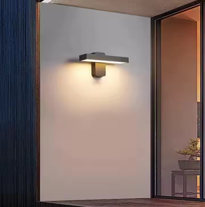 Applique murale moderne pour <span class=keywords><strong>portail</strong></span> de jardin, éclairage décoratif extérieur pour la maison, boîtier en aluminium noir, appliques murales à montage en surface - Product Image 1