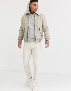 Veste pour homme KY <span class=keywords><strong>Fisher</strong></span>, fermeture éclair, poches latérales, poignets et ourlet côtelés, col en fourrure gris clair - Product Image 5