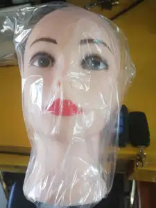 Cabeza de Maniquí de exhibición de Peluca de maquillaje femenino realista de PVC suave a precio de fábrica