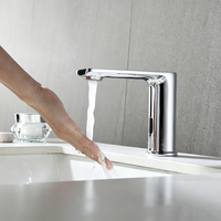 Robinet de lavabo automatique sans contact à détecteur de mouvement pour salle de bain