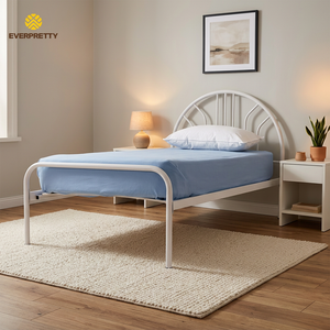 Letto Singolo Robusto in Metallo per Dormitorio Scolastico, Ostello, Hotel e Piccoli Appartamenti - Product Image 1