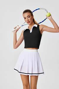 Mujer Deporte Tenis Polo Plisado Golf Piqué Vestidos Mujer Lujo Faldas De Tenis Para Mujer Conjunto De Falda De Tenis Para Ninas - Product Image 6