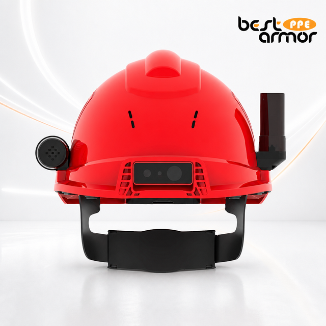 4G WiFi Dual Module Smart Safety Helmet 1080P Camera GPS Real Time Video Two Way Audio ABS Hard Hat for Construction Mining