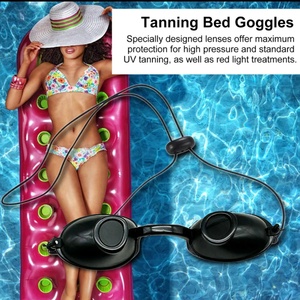 強力な紫外線保護シリコンサンシャインタンニングサングラス、サンベッドゴーグルカバー、日光用成形アイグラス - Product Image 4
