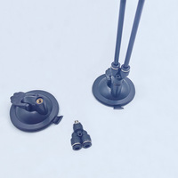 Jouet pour chat en plastique à double tête avec ventouse puissante, détachable, auto-adhésif, base à ventouse scellée à la colle, accessoire pour chat