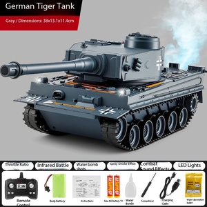 Tank télécommandé grandeur nature avec effets lumineux, sonores, fumigènes et bombes à eau, pour batailles multijoueurs infrarouges. - Product Image 3
