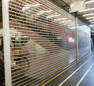 Porte à enroulement automatique transparente <span class=keywords><strong>en</strong></span> polycarbonate sur mesure pour atelier de teinture de vitres de voitures et garage - Product Image 6