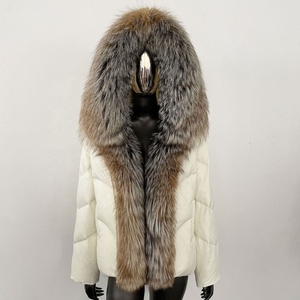 Nouvelle doudoune d'hiver 2026, col en fourrure de renard, capuche, manteau d'hiver haut de gamme pour femmes, fourrure, <span class=keywords><strong>duvet</strong></span> de canard blanc épais - Product Image 2