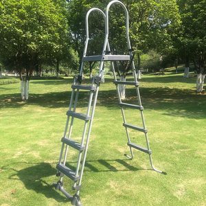 <b>Pool</b> <b>Ladder</b> 6 Treads 36 In Height Double Sided Handrail Above Ground <b>Pool</b> Easy Install Plastic Material - Product Image 2