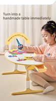 Bureau d'ordinateur portable pliable pour enfants, table en forme de cacahuète, couleur jaune primrose, ordinateurs portables, voyage, petit-déjeuner au lit, jeux