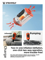 Pompe à air électrique mini en plastique ETENWOLF pour camping extérieur, matelas gonflable, bouée de natation, et dégonflage sous vide