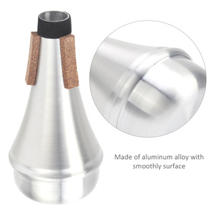 Sourdine droite pour <span class=keywords><strong>trompette</strong></span> en alliage d'aluminium argenté, accessoire d'entraînement pour instrument <span class=keywords><strong>de</strong></span> musique - Product Image 3