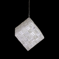 Luminaire suspendu en cristal de roche naturel Rubik's Cube moderne et créatif, lumière LED décorative pour hôtel, villa, salon, chambre à coucher