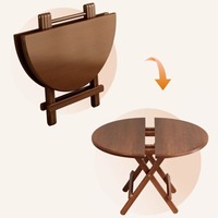 Table à manger pliante en bois moderne pour cuisine, salle à manger, restaurant, ensemble de salle à manger gain de place, table ronde minimaliste pour maison locative