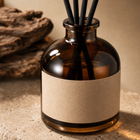 Coffret Cadeau Diffuseur à Bâtonnets Naturels Longue Durée avec Bouteilles en Verre Artisanales Sans Sulfate pour Parfum d'Ambiance