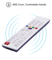 Télécommande tout-en-un universelle RCT042 IR//RF/2.4G à code fixe, commande vocale, portée de 10 m pour décodeur/télévision/audio