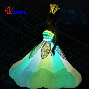 Vestido LED Luminoso de Color Mágico para Mujer, Falda Inflable Personalizada, <span class=keywords><strong>Disfraz</strong></span> para Festival, Fiesta, Desfile, Actuación en Escenario - Product Image 2