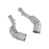 Collecteur d'échappement sport personnalisé pour Audi S6 S7 C8 2.9T 2020-2023, tuyaux d'échappement en acier inoxydable SS304 avec bouclier thermique