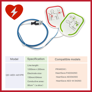 Elettrodi per Defibrillatore Chirurgico per Adulti e Pediatrici, Patch Mediche con Diversi Connettori, Materiale in Schiuma 130*87mm/100*70mm CE - Product Image 3