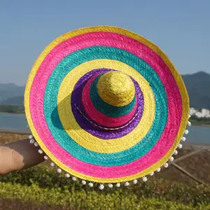 Chengfei Hot Sell Unique Design Mexican Fiesta Sombrero Sombrero Hat Multicoloured Competitive Price Straw Hats