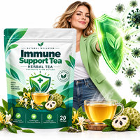 Thé Immunitaire – Mélange Herbal de Soutien Immunitaire et Bien-être – Vente en Gros, Marque Privée OEM, Emballé Individuellement sous Film, 20 Sachets par Paquet