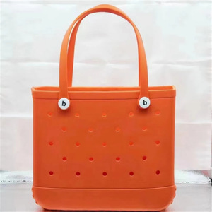Factory Custom Wholesale EVA <strong>Children's</strong> Open Beach Storage Tote <strong>Bag</strong> with ZIP Closure Portable Hole Design Vegetable Basket - Product Image 2
