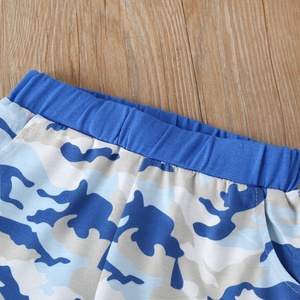 Conjunto de ropa de camuflaje para bebé, conjunto de dos piezas elástico de estilo coreano para niño y niña, camiseta y pantalones cortos de verano para niños - Product Image 5